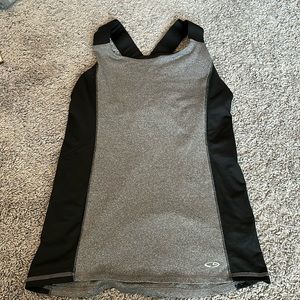 Champion, black and gray athletic tank, size small
